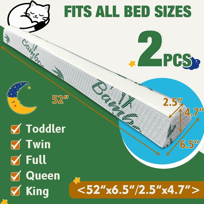 LVYSHOW Baby Bed Bumpers for Toddlers, Foam Bed Guard Rail for Kids Bed Twin Full Queen King Size Bed, 2 Pack - Image 3